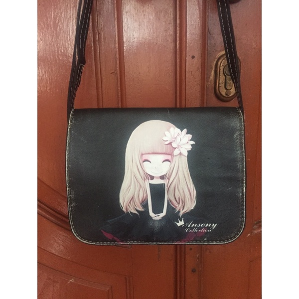 Preloved tas selempang/sling karakter anime Ansony