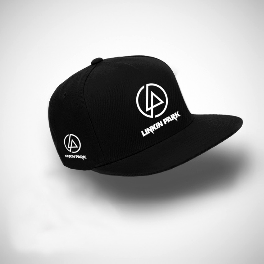 Topi Snapback Linkin Park Logo est15 USA White - Black Premium