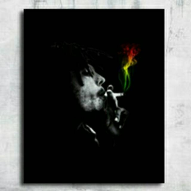 Poster Bob Marley Hitam