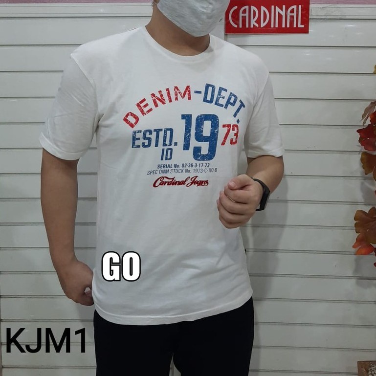 gos KJM CARDINAL JEANS KAOS T-Shirt Cowok Baju Reguler Slimfit Cowok Kaos Cardinal New!!!