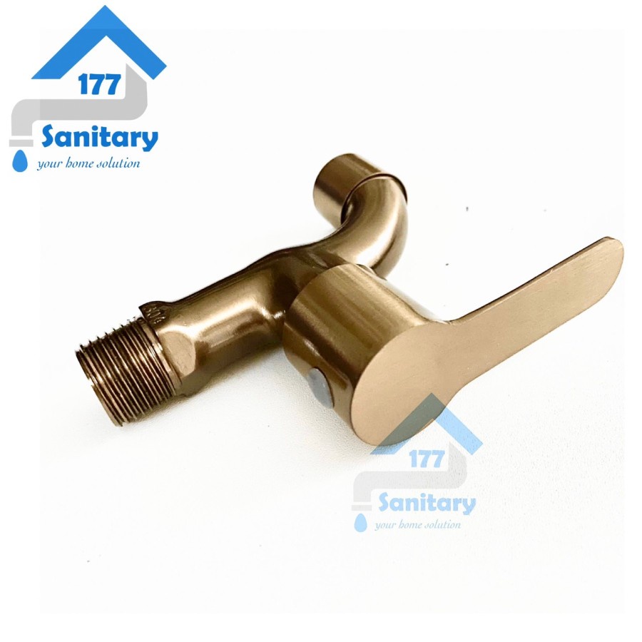 Kran Tembok Stainless 304/01B - Keran air Taman Warna Brown Coklat Antik Unik Brass Faucet SUS304