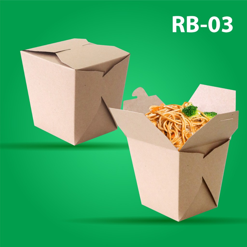 Rice Box Large Paper bowl Food Pail Paper Rice Box (RB3K4-Laminasi)