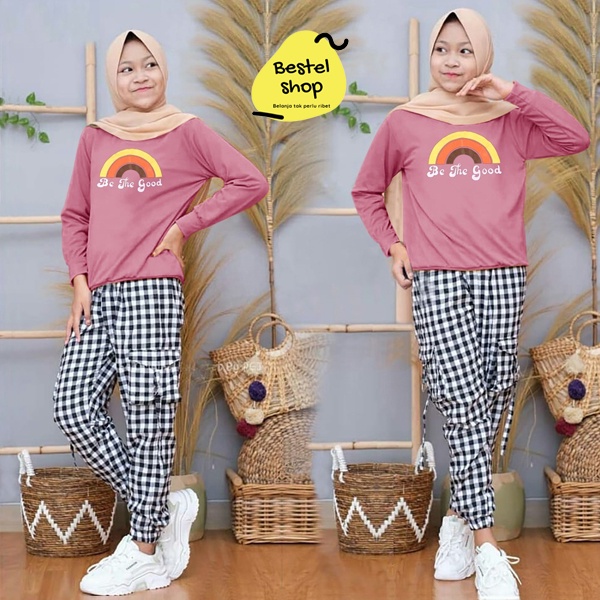 Baju Anak Korea Umur 9 10 11 12 13 Tahun TK Set Stelan Setelan Perempuan Cewek Murah Import Cowo Usi