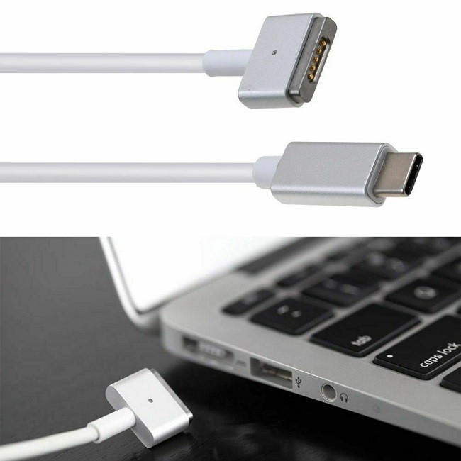 K4bel Charger sambungan 1.8m USB C Type C to M4gsafe 1 L Type M4gs4fe 2