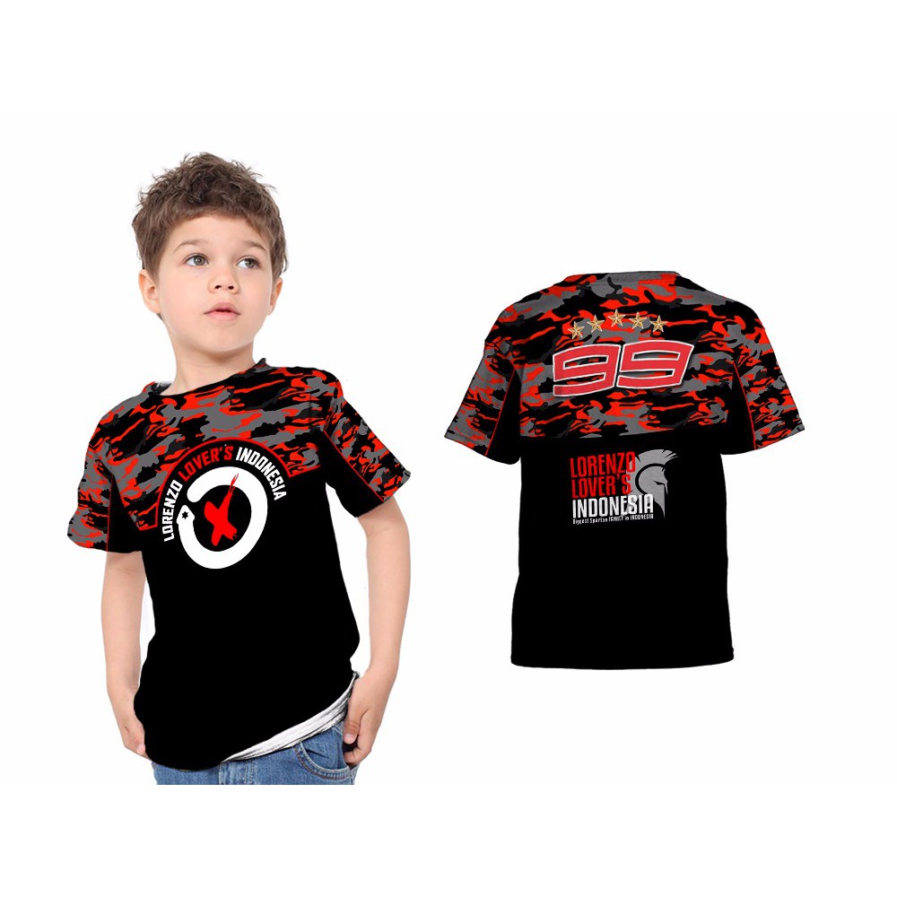Kaos Anak Jorge Lorenzo Fans LLI Fullprint