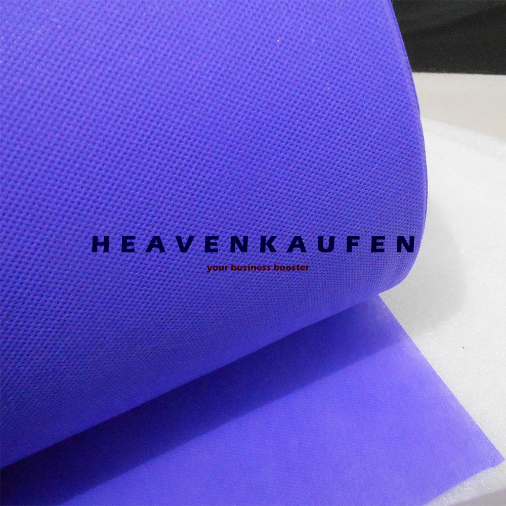 Kain Spunbond Spungbun Spunbun Warna Ungu Terang / Light Purple 75 Gram Harga Per Meter