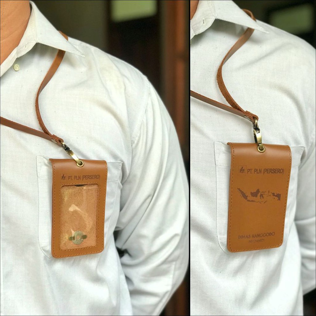 

ID CARD HOLDER NAME TAG LIPAT KULIT BERKUALITAS FREE GRAFIR - PAUL MODEL C BERGARANSI