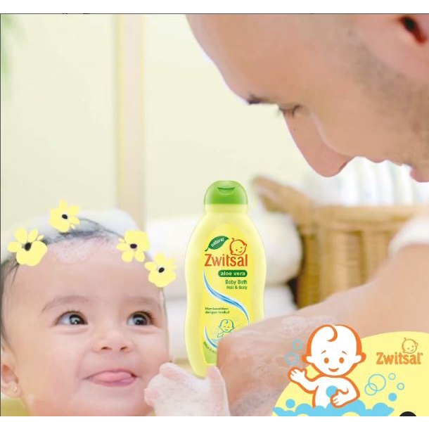 BABY BATH 2in1 HAIR &amp; BODY ZWITSAL Natural Aloevera 200 ml Sabun Mandi Bayi Badan dan Rambut zwitsal shampoo sabun mandi zwitsal