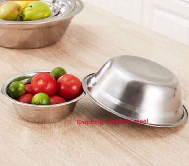 Baskom stainless 16cm tebal 1mm multiguna kecil mangkok murah