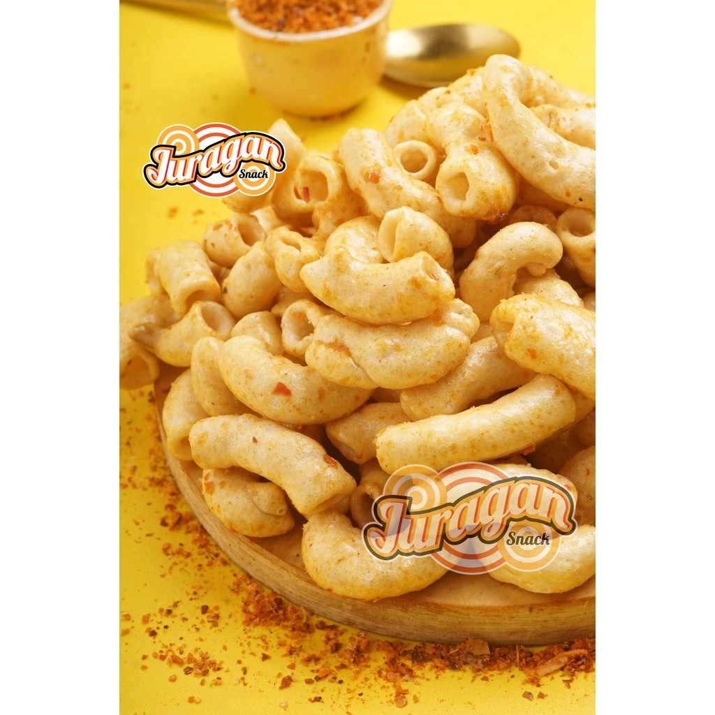 MAKARONI BUMBU RUJAK 800 gram snack kiloan makanan ringan jajanan cemilan camilan pedas asin gurih murah