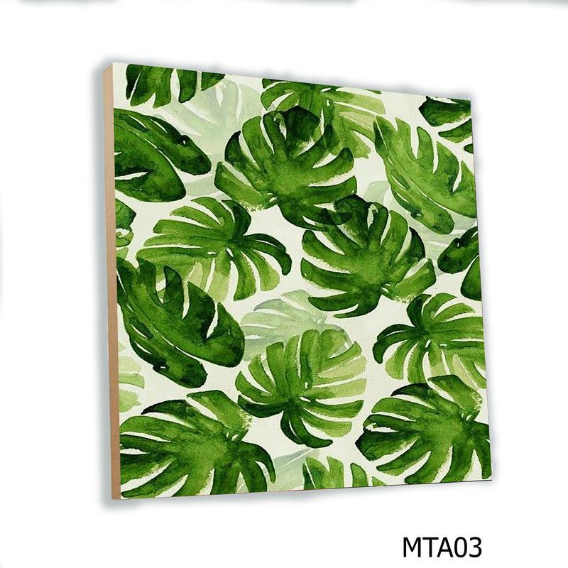 HIASAN DINDING QUOTES  MONSTERA 20X20cm POSTER KAYU ART 