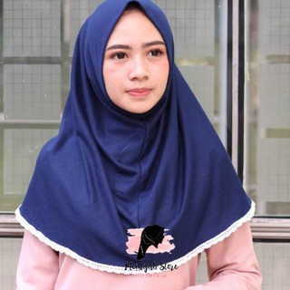 Modern.. Jilbab Instan Non Pet Renda Size M Hijab Kerudung