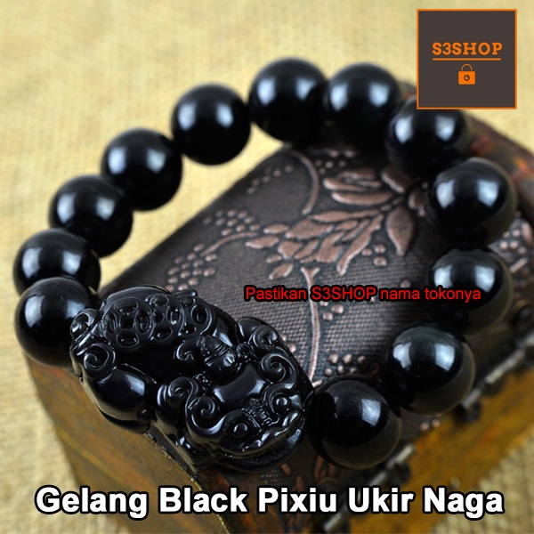 Gelang Batu Naga Cina Asli Pixiu Amethyst Bracelet Kecubung Ungu