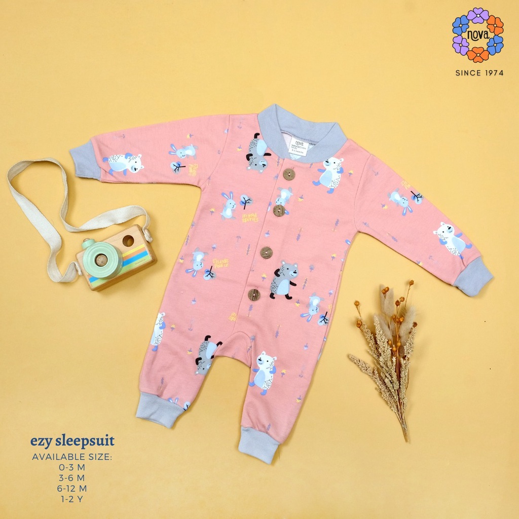 Nova Ezy Sleepsuit Motif - Jumper Panjang Jumpsuit Bayi dan Anak Unisex SNI