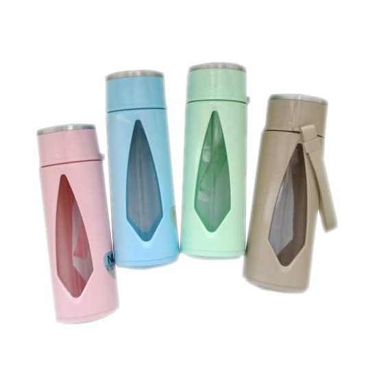 (No 8809) Botol Minum Kaca JOAIDOA 400 ML Termurah / Botol Minum Tumbler  Lucu