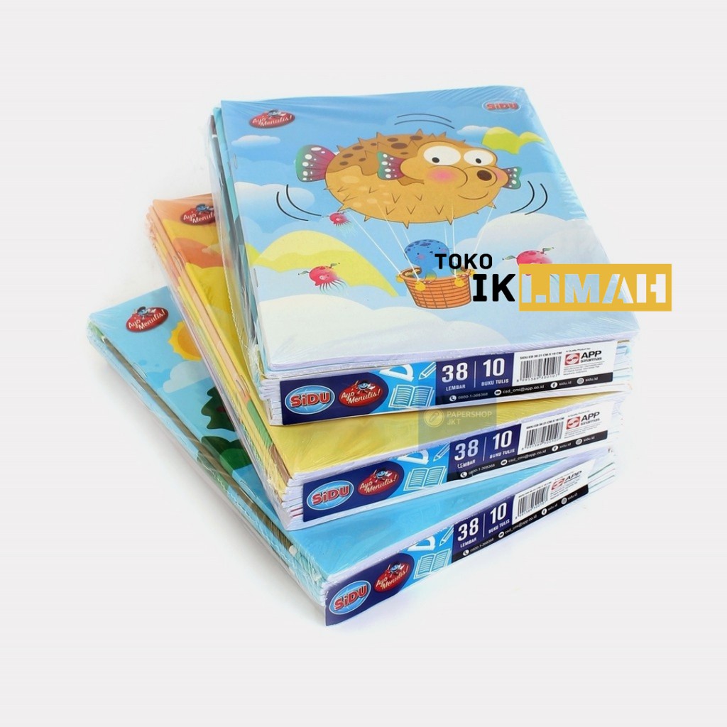 

Buku Tulis SINAR DUNIA / SiDU Isi 38 Lembar (10 Buku) / Motif Random
