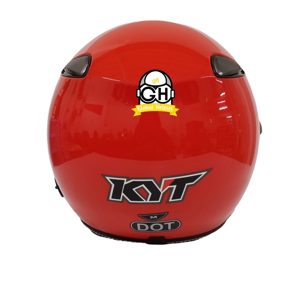 HELM KYT ELSICO SOLID FIRE RED HALF FACE KYT HELM HALF FACE KYT ELSICO FIRE RED