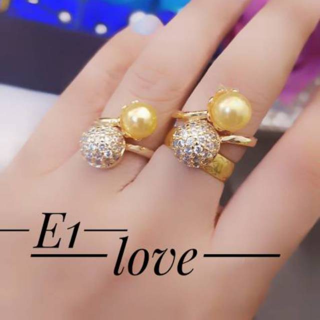 Xuping cincin mutiara lapis emas 24k 2826