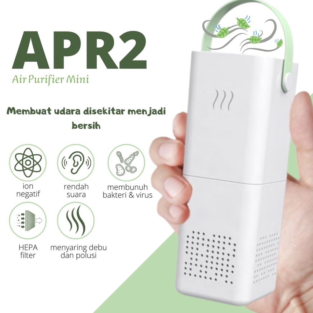 APR2 Mini Airpurifier Portable Pembersih Udara Hepa Filter Portable Praktis