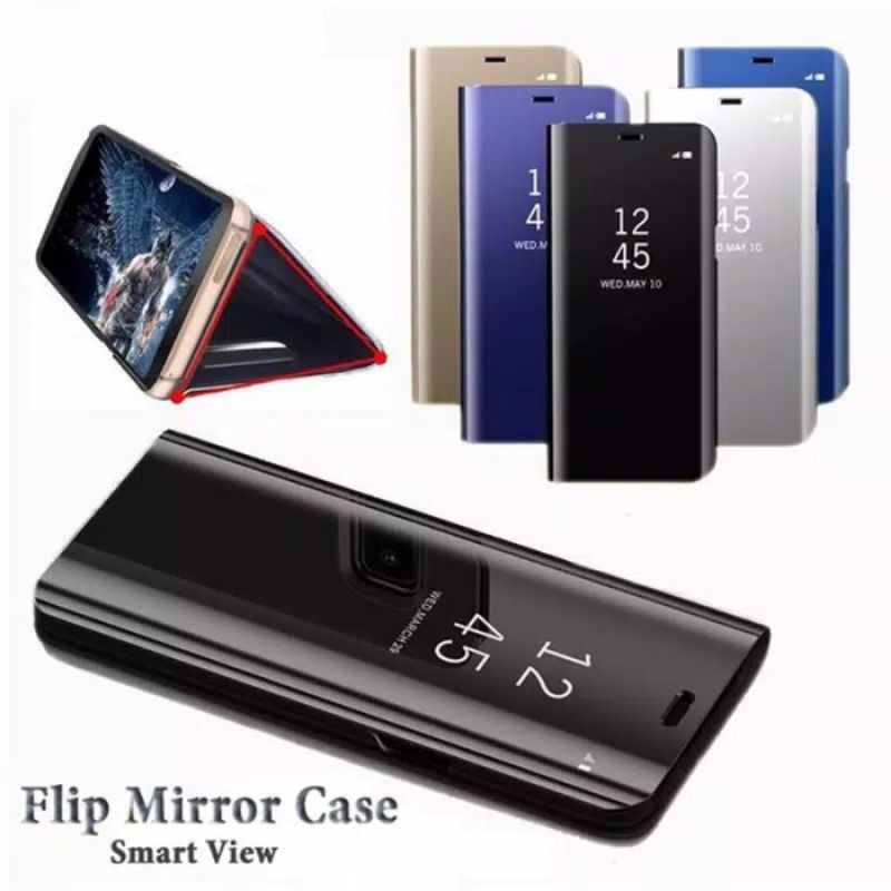 Clear view standing case samsung A2 core flip mirror