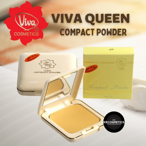 VIVA Queen Compact Powder bedak padat full kaca 12gr