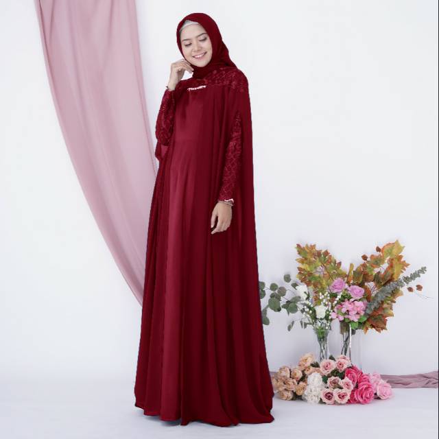 BUTTERFLY DRESS KONDANGAN MAROON