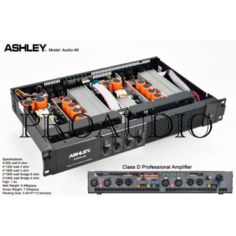 POWER AMPLIFIER ASHLEY AUDIO48 / AUDIO-48 4CH 4X800WATT CLASS D