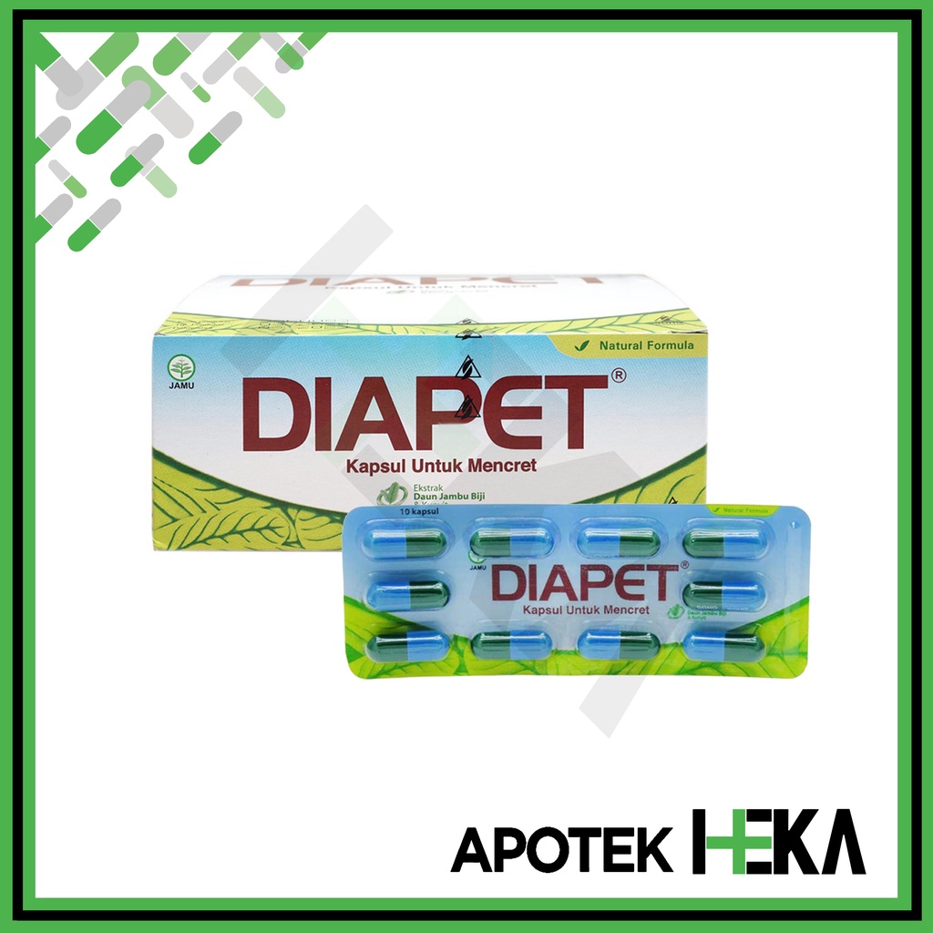 Diapet Kapsul Box isi 12x10 Tablet - Obat Mencret Diare (SEMARANG)