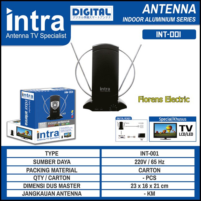 Antena Tv Indoor Digital INTRA INT-001
