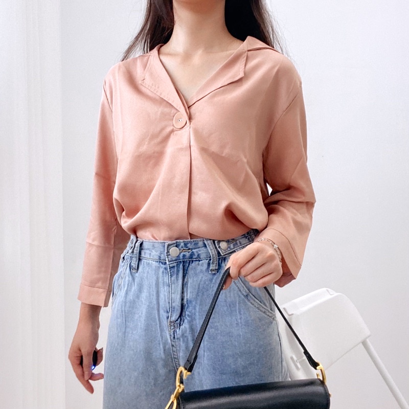 NIKI Blouse Casual Wanita Kantor Korea 0322