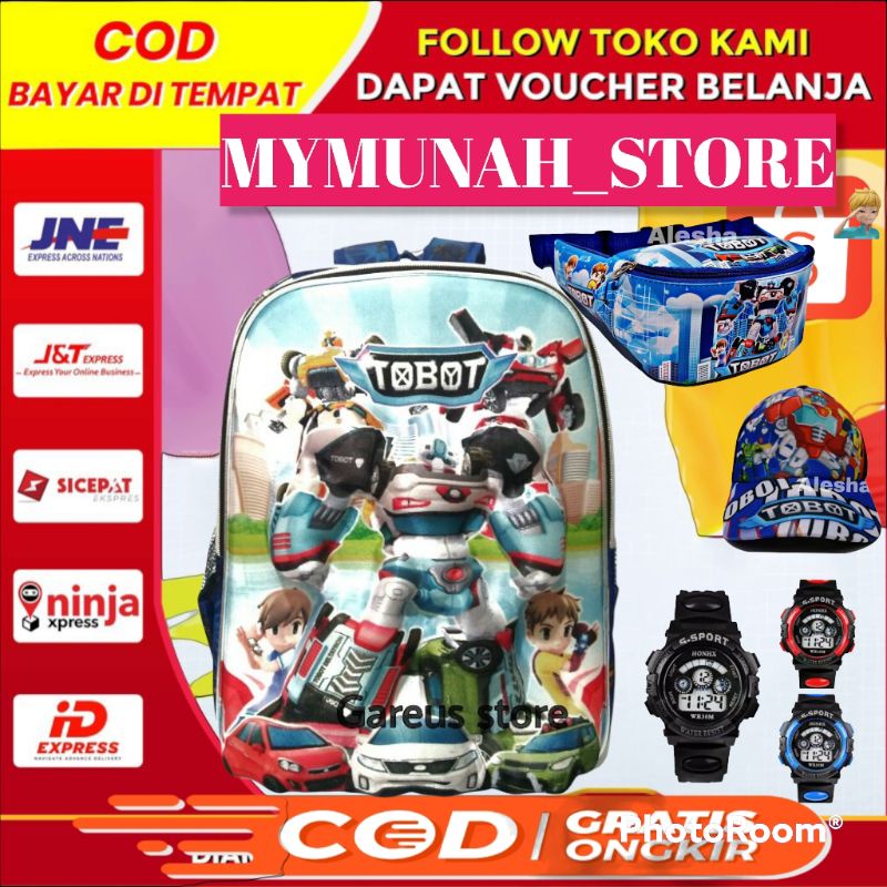 PROMO TAS Timbul TERMURAH Ransel Sekolah TK  Anak Laki Laki Motif 3D Timbul IMPORT