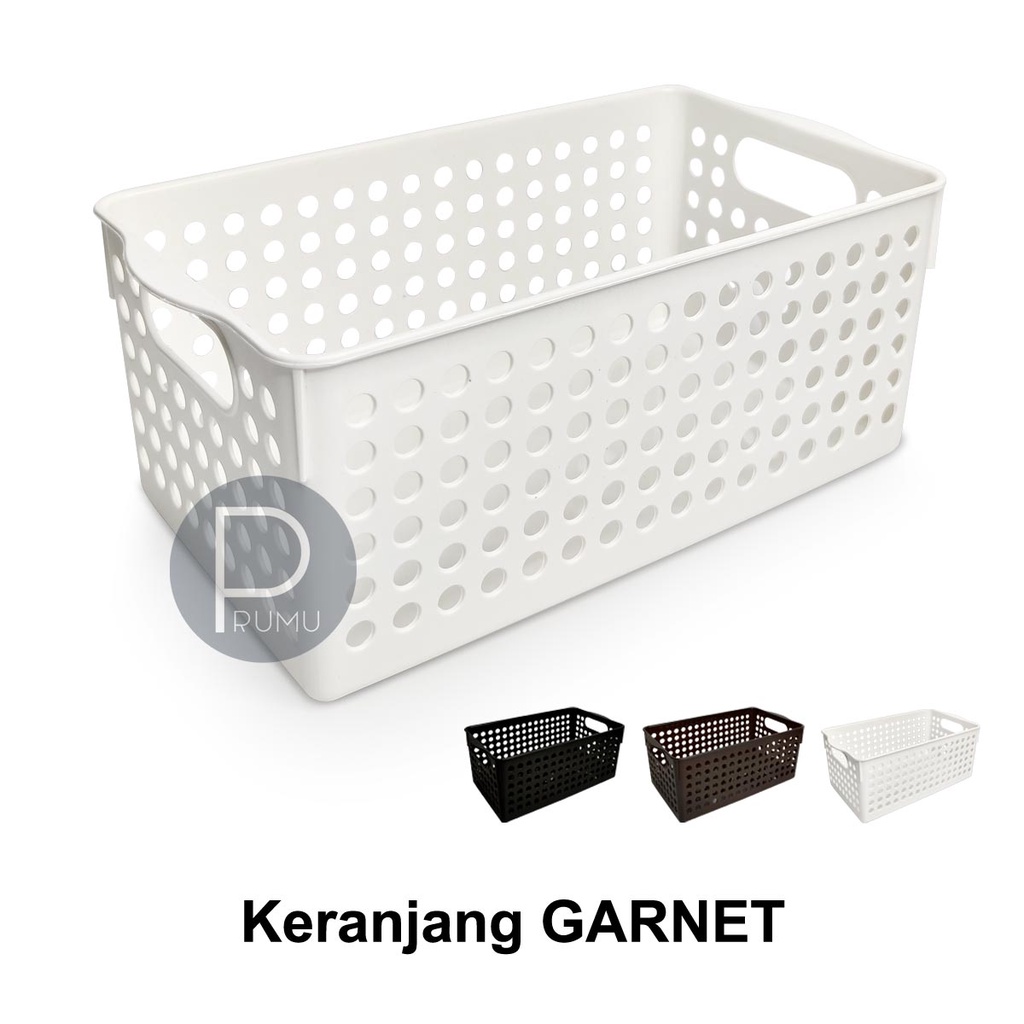 Keranjang Serbaguna - Keranjang Plastik - Kotak Penyimpanan - Box Organizer - Keranjang Penyimpanan - Kotak Serbaguna - Garnet