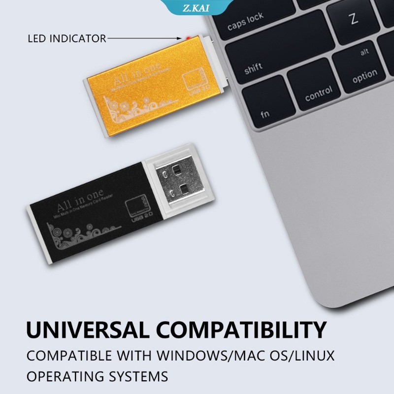 Card Reader 4 in 1 Untuk Memory Stick Pro Duo Micro SD / T-Flash