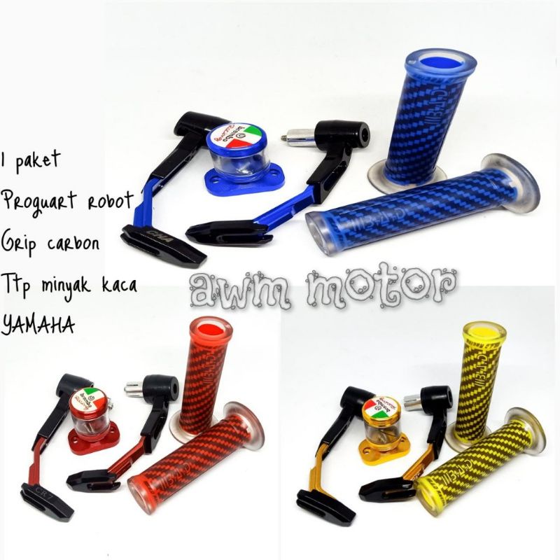 Handgrip Grip Karbon Plus HandleGuard Proguard Progat Robot Plus Tutup Minyak Rem Stempel Kaca