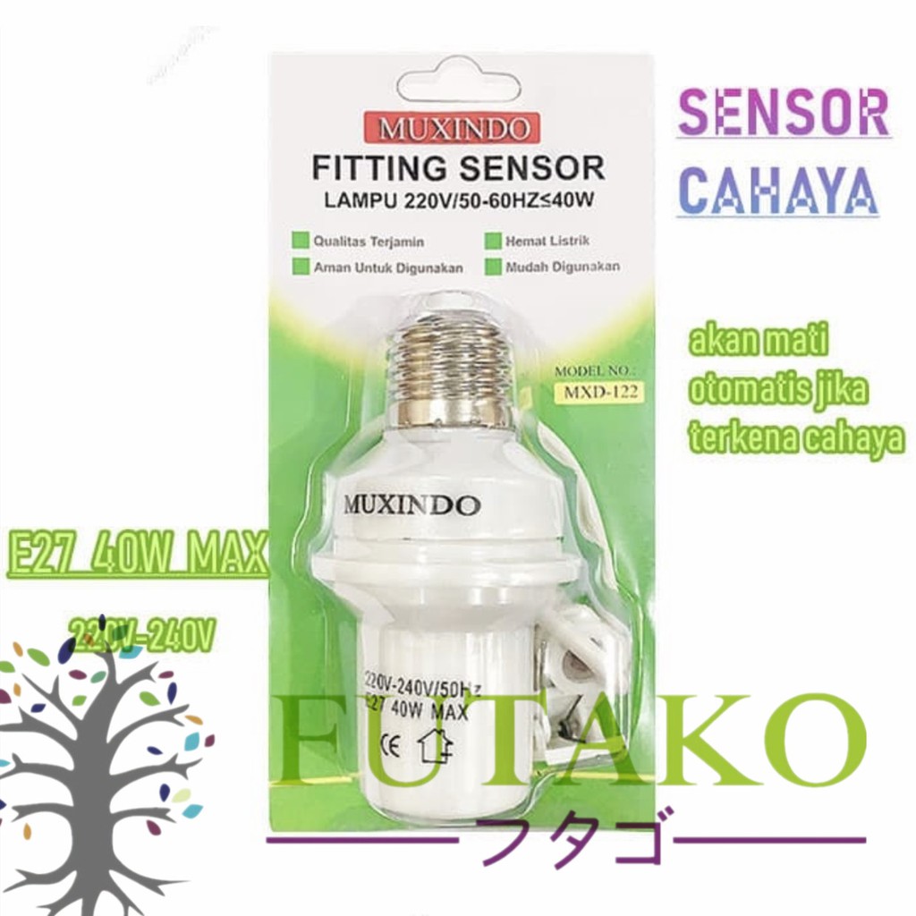 FUTAKO Fitting Lampu Sensor Cahaya Otomatis Untuk Segala Lampu 122