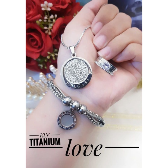 TiTanium set perhiasan wanita p437