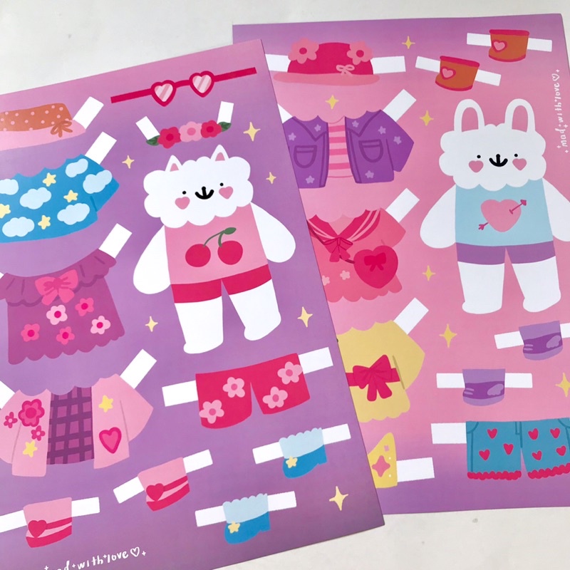 

A3 dress-up paperdolls