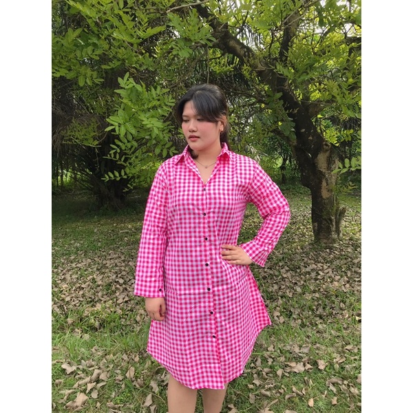 ANA DRESS PINK / DRESS WANITA BIG SIZE / DRESS WANITA JUMBO / TUNIK WANITA JUMBO