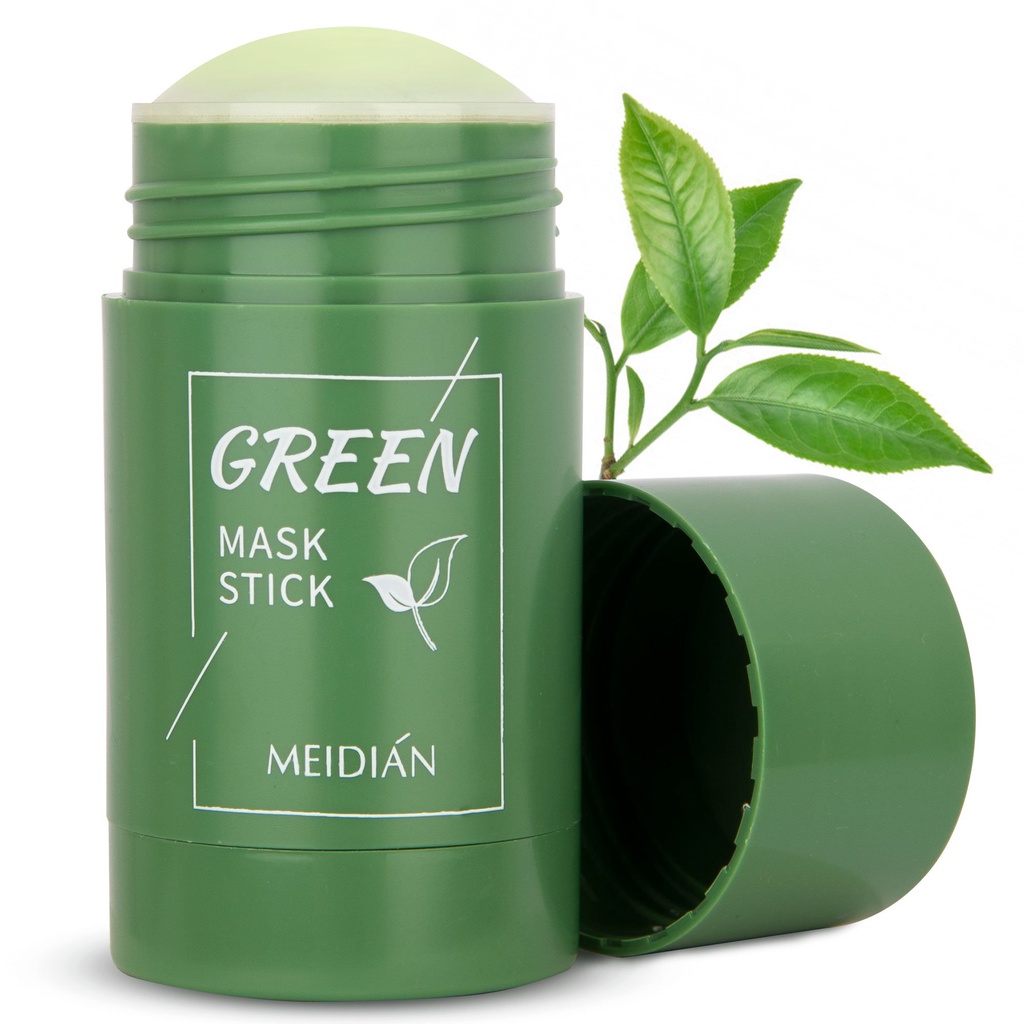 Green Mask Stick Original Green Tea Masker Wajah Pembersih Penghilang Komedo Wajah Ekstrak Teh Hijau