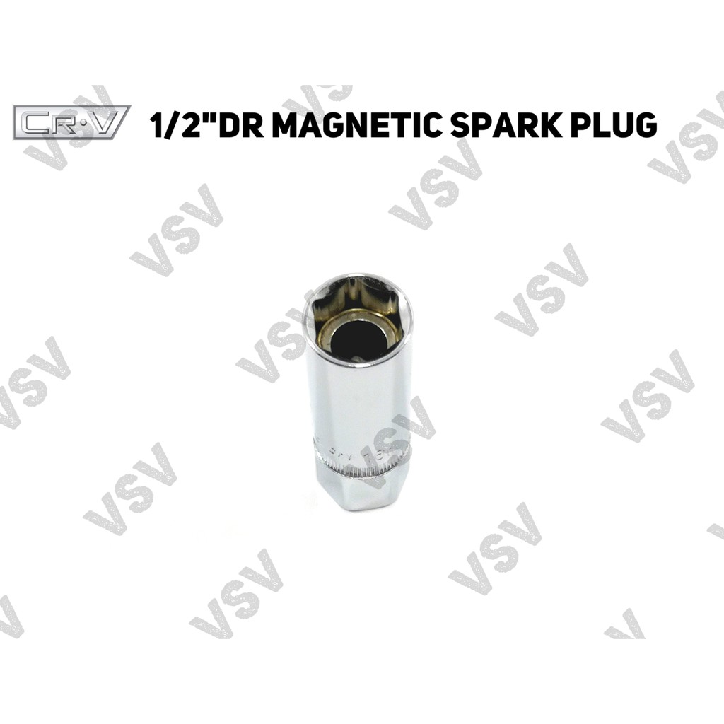 Gestar 1/2&quot;Dr Magnetic Spark Plug 16mm Kunci Busi Magnet Kunci Shock busi