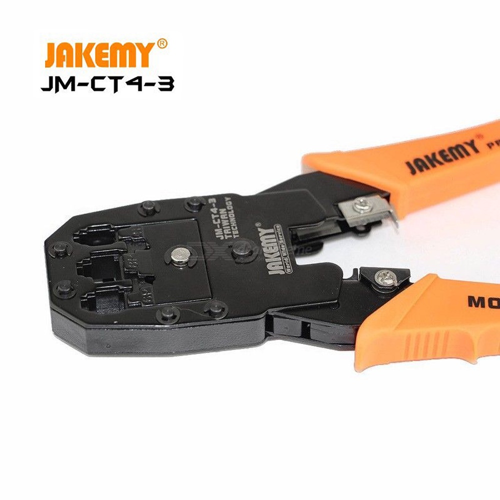 Jakemy JM-CT4-3 Plier 4P 6P 8P LAN 3 Hole Crimping Tool Tang Crimping