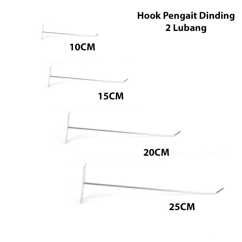 HOOK Cantolan Ram Kawat Besi Stainless 5cm/10cm/15cm/20cm/25cm/30cm/pc