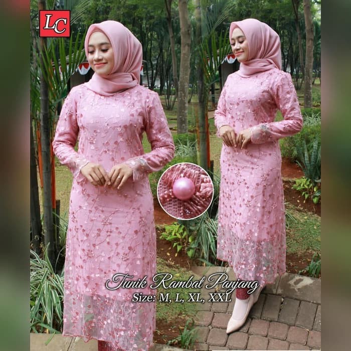 set kebaya tunik rambat panjang berkualitas