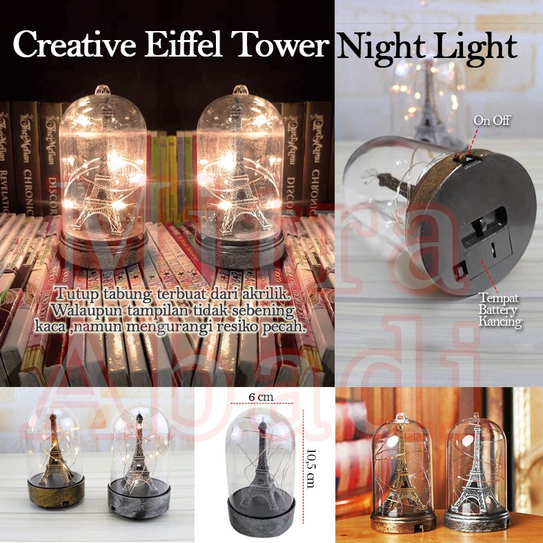 Dekorasi Lampu Malam Menara Eifell / Creative Eiffel Tower Night Light