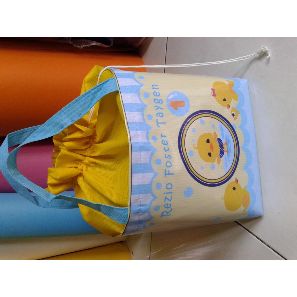 Goodie bag Souvenir Tas ulang tahun anak model serut MURAH bahan TEBAL / tas Tasyakuran Aqiqah-1