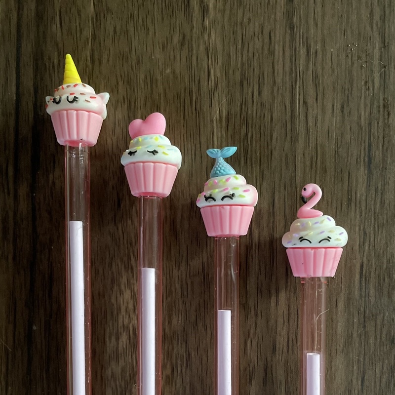 

Pulpen gel Cupcake pink lucu terbatas