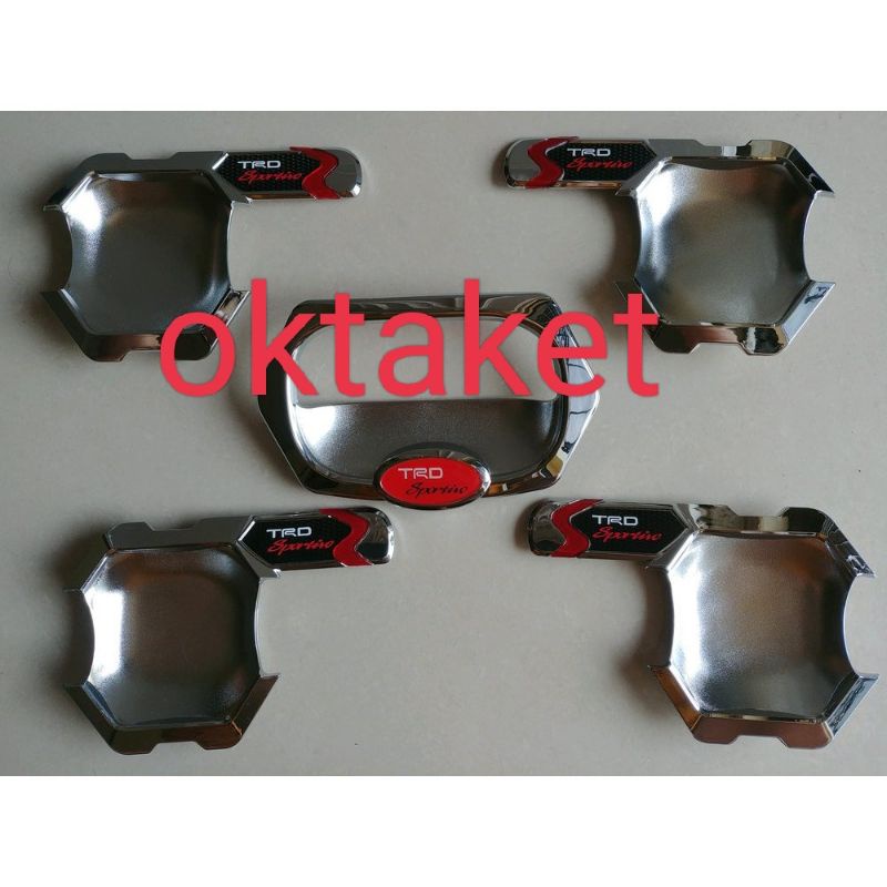 cover outer rush terios lama old 2006 2008 2010 2016 2017 Trd Sportivo Hitam &amp; Chrome 5pcs
