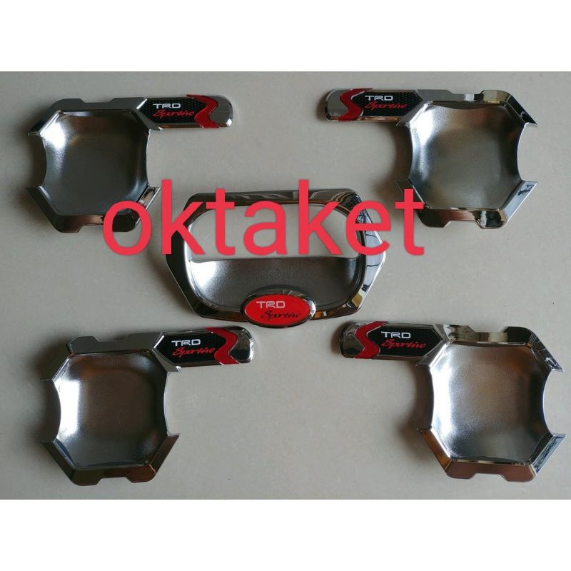 cover outer rush terios lama old 2006 2008 2010 2016 2017 Trd Sportivo Hitam &amp; Chrome 5pcs