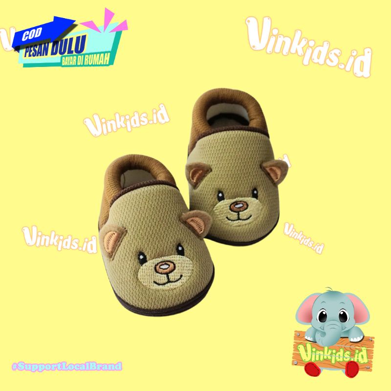 Sepatu Anak Bayi Laki Laki Perempuan Prewalker Lucu 0-12 Bulan Karakter Bear