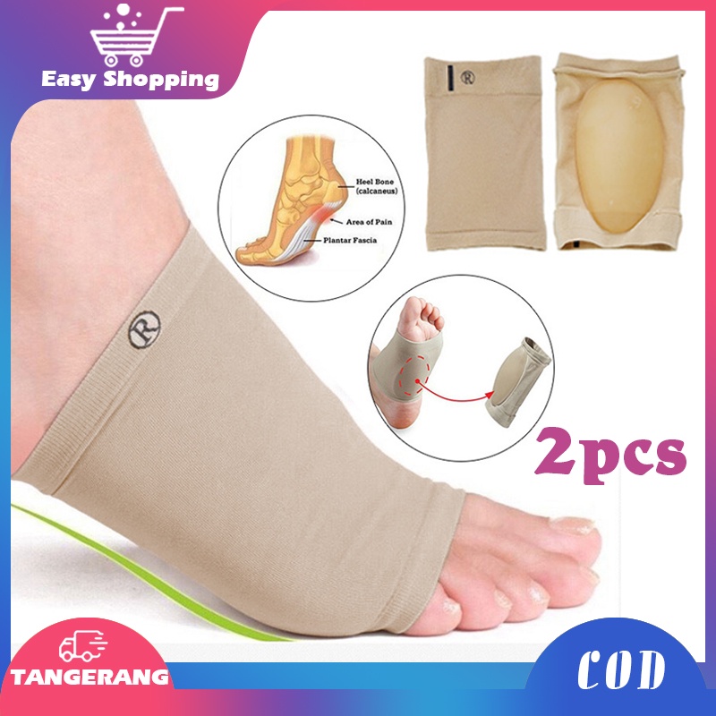 2pcs Foot Arch Support Insole Arch Flat Cushion Insole Kaki Datar Flat Foot Untuk Kaki Datar Terapi